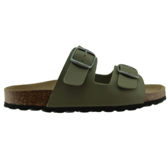 Relax Shoe 23014 Γυναικεία Δερμάτινα Σανδάλια Λαδί 